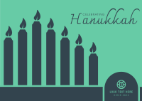 Celebrating Hanukkah Candles Postcard