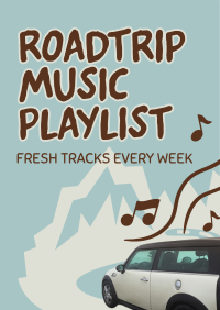 Roadtrip Music Playlist Flyer