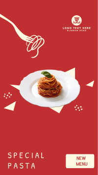 New Pasta Menu  Instagram Story Image Preview