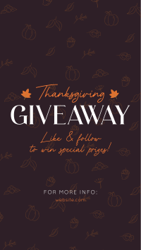 Thanksgiving Day Giveaway Instagram Reel Image Preview