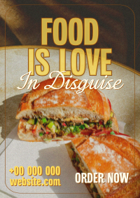 Food Love Quote Poster