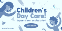 Daycare Services Quirky Twitter Post Design