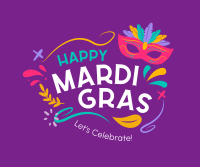 Mardi Gras Mask Facebook Post