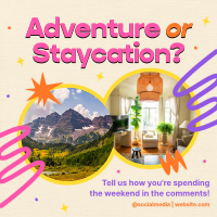 Staycation Weekend Instagram Post Design