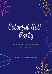 Holi Party Poster Design