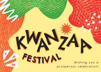 Kwanzaa Festival Greeting Postcard