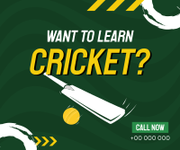 Time to Learn Cricket Facebook Post