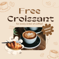 Croissant Coffee Promo Instagram Post