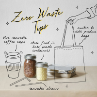 Zero Waste Tips Instagram Post Design