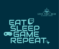 Esports Gaming Eat Sleep Game Repeat Facebook Post