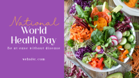 Minimalist World Health Day Greeting Facebook Event Cover