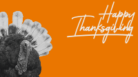 Orange Thanksgiving Turkey Facebook Event Cover