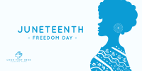 Beautiful Woman Juneteenth Twitter Post