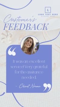 Minimalist Customer Feedback Facebook Story