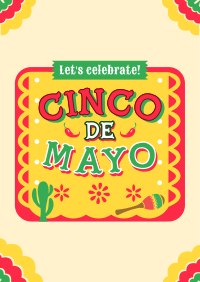 Cinco de Mayo Picado Greeting Poster