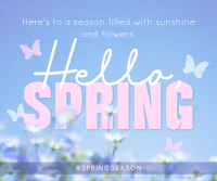 Spring Greeting Quote Facebook Post