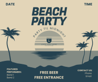 Beach Party Facebook Post