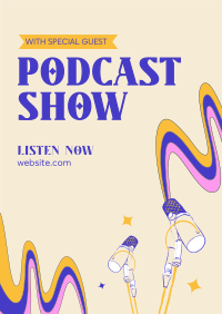 Playful Podcast Flyer Design