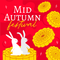 Bunny Mid Autumn Festival Instagram Post Design