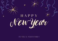 New Year Wishes Postcard