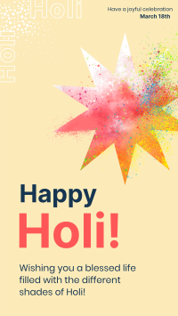 Holi Star Facebook Story