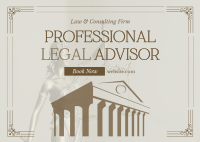 Pristine Legal Advisor Postcard Design