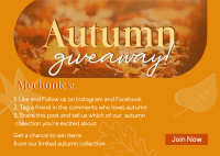 Autumn Leaves Giveaway Postcard