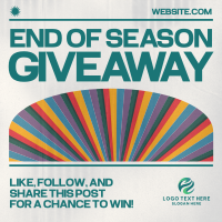 Retro Season End Giveaway Instagram Post Design