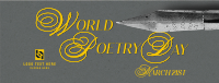 World Poetry Day Pen Facebook Cover Image Preview