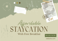  Affordable Staycation  Postcard