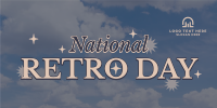 National Retro Day Clouds Twitter Post