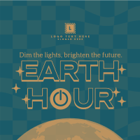 Earth Hour Retro Linkedin Post