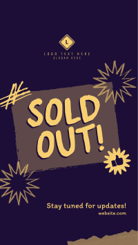 Minimalist Sold Out Announcement Instagram Reel Image Preview