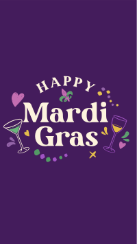 Mardi Gras Toast Instagram Story