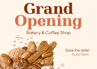 Bakery Opening Notice Postcard