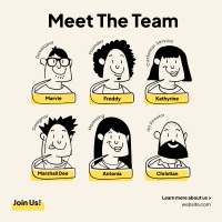 Cute Team Linkedin Post Design