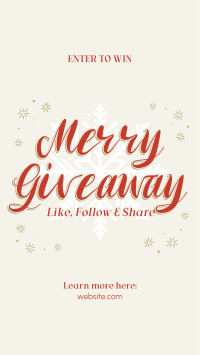 Merry Giveaway Announcement Instagram Reel Image Preview