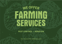 Rustic Farming Services Postcard