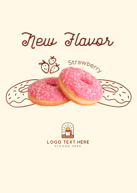 Strawberry Flavored Donut  Poster