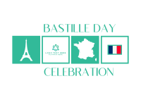 Tiled Bastille Day Postcard