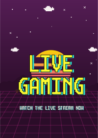 Retro Live Gaming Poster