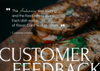 Feedback For Restaurants Postcard