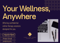 Wellness Online Therapy Postcard