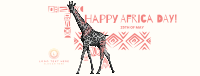 Giraffe Ethnic Pattern Facebook Cover
