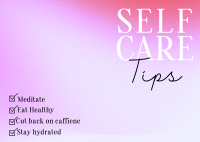 Minimalist Self-Care Postcard Image Preview