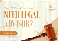 Legal Advising Postcard Design