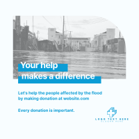 Flood Relief Instagram Post Design