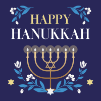 Hanukkah Candles Linkedin Post Design