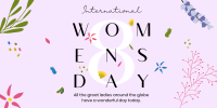 Women's Day Flower Overall Twitter Post