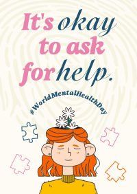 Ask Help Mental Health Poster